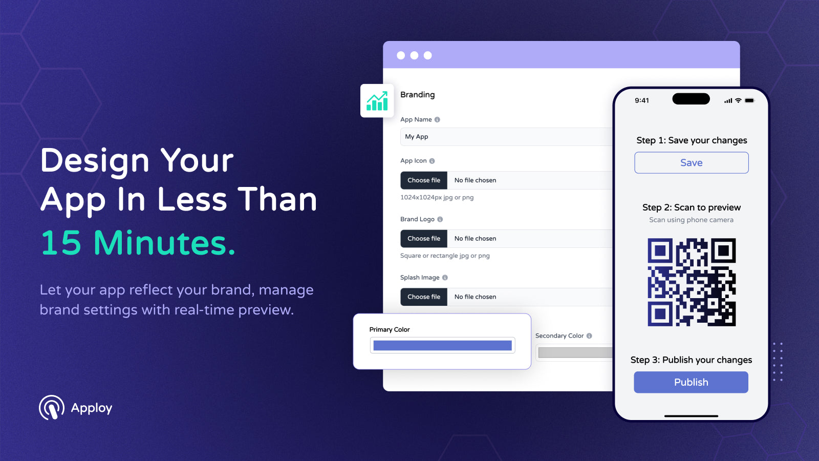 Mobile app builder for fast app design in 15 minutes
