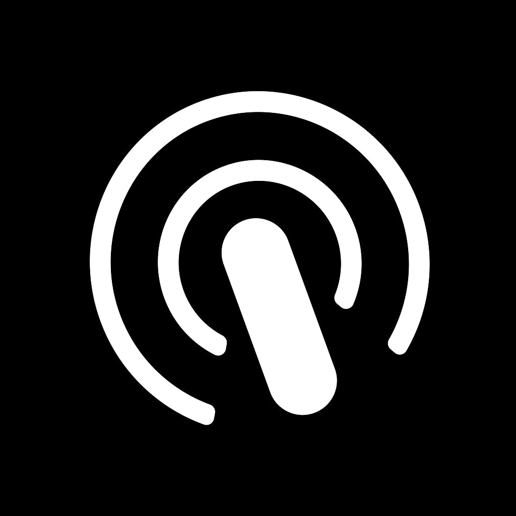 Apploy - mobile app builder logo in white with black background