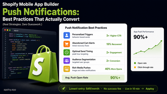 Shopify Mobile App Builder Push Notifications: Best Practices That Convert