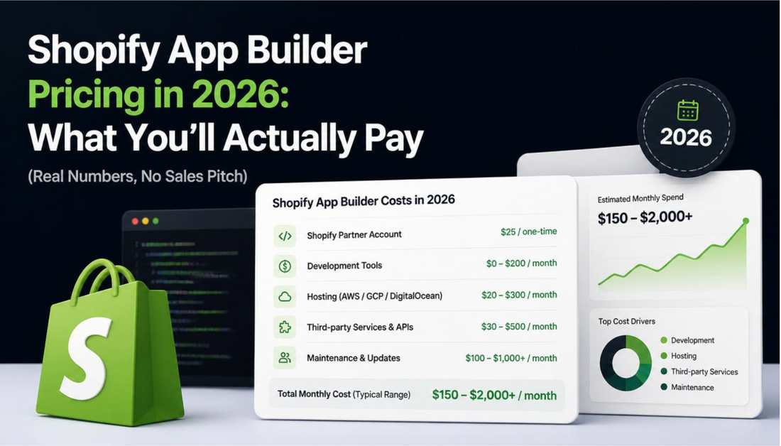 Shopify App Builder Pricing in 2026: What You'll Actually Pay